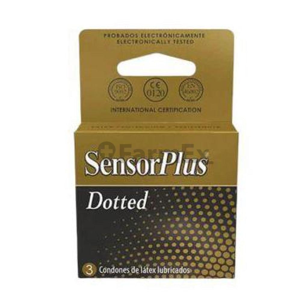 Preservativos SensorPlus Dotted x 3 unidades pleasure latex